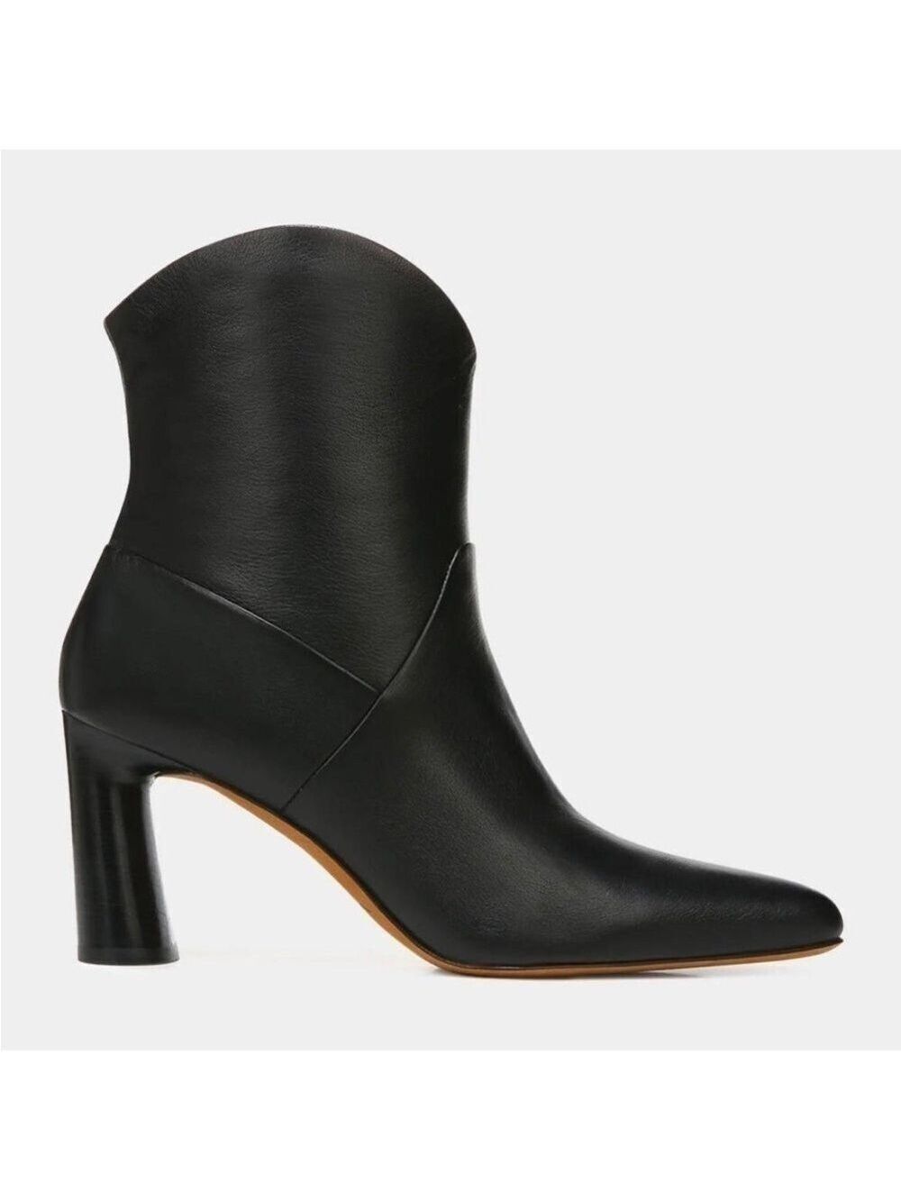Vince Harlow Pull On Leather High Heel Booties - NWT